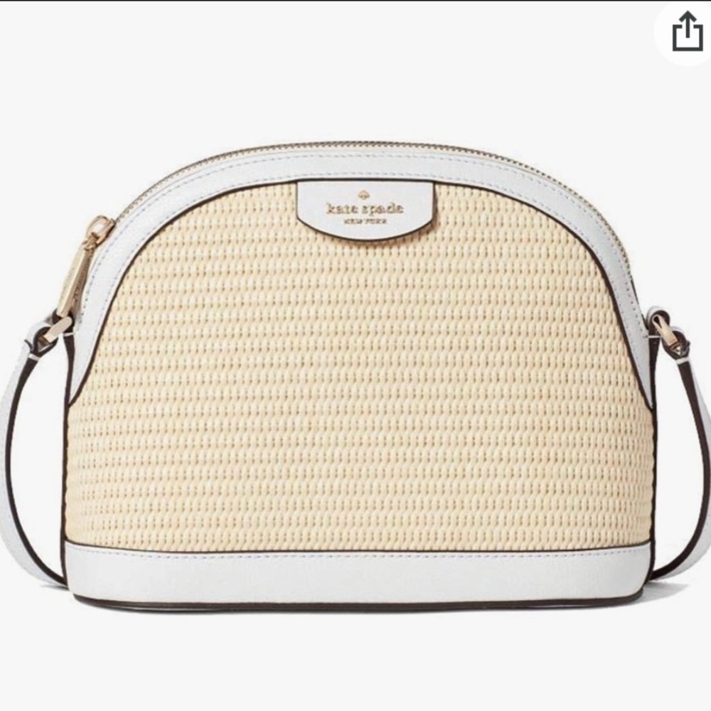 Kate Spade Sylvia Straw Dome Crossbody bag